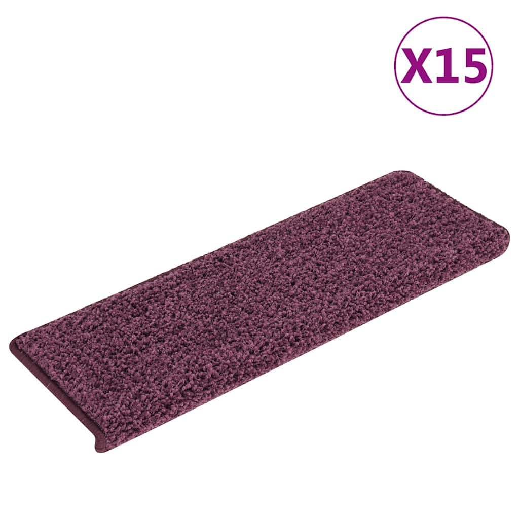 Trapmatten 15 st 65x21x4 cm Donkerpaars Rechthoekige Rand is nu te koop bij PeponiXL, paradijselijk wonen!
