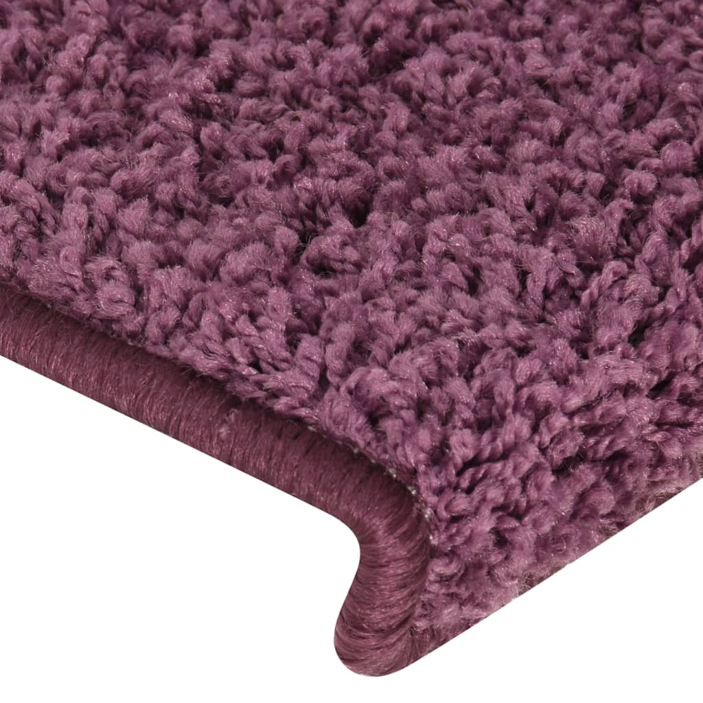 Trapmatten 15 st 65x21x4 cm Donkerpaars Rechthoekige Rand is nu te koop bij PeponiXL, paradijselijk wonen!