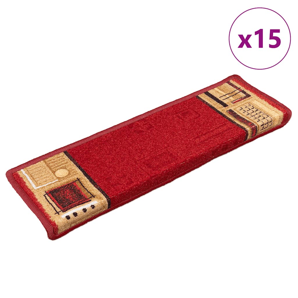 Trapmatten zelfklevend 15 st 65x21x4 cm rood is nu te koop bij PeponiXL, paradijselijk wonen!