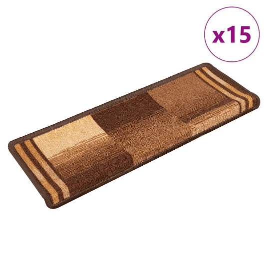 Trapmatten zelfklevend 15 st 65x21x4 cm bruin is nu te koop bij PeponiXL, paradijselijk wonen!