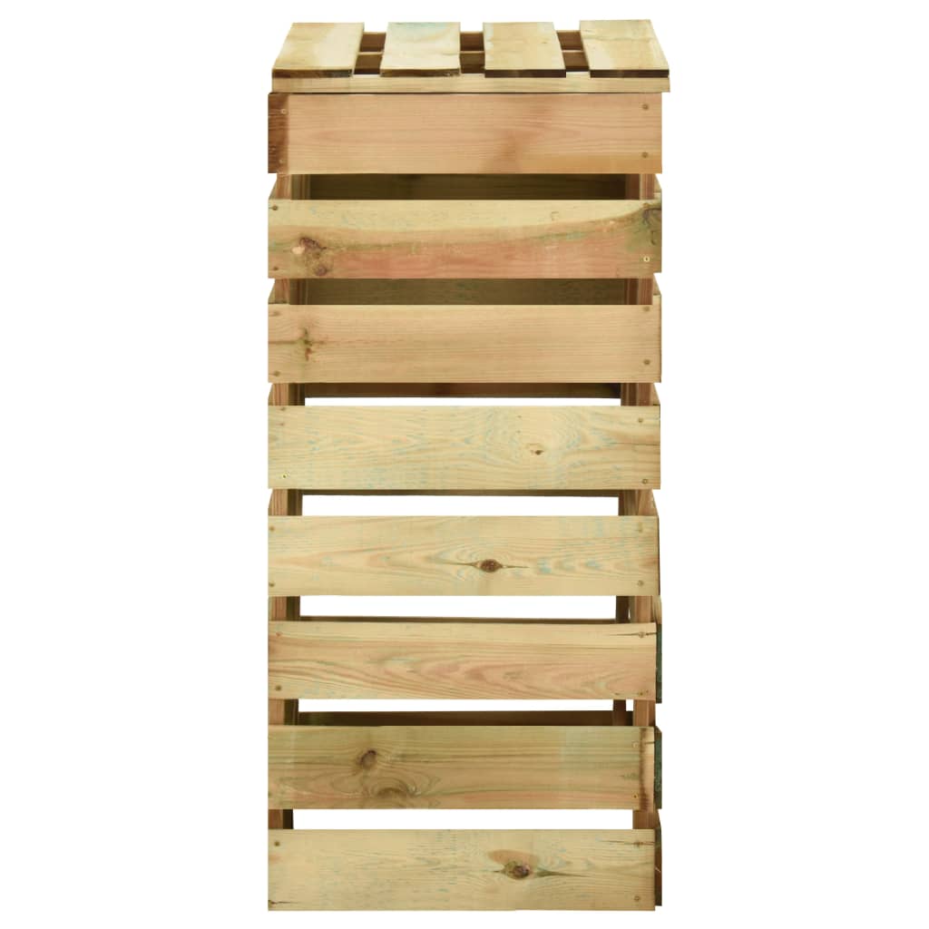 Tuincompostbak gelat 80x50x100 cm geïmpregneerd grenenhout is nu te koop bij PeponiXL, paradijselijk wonen!