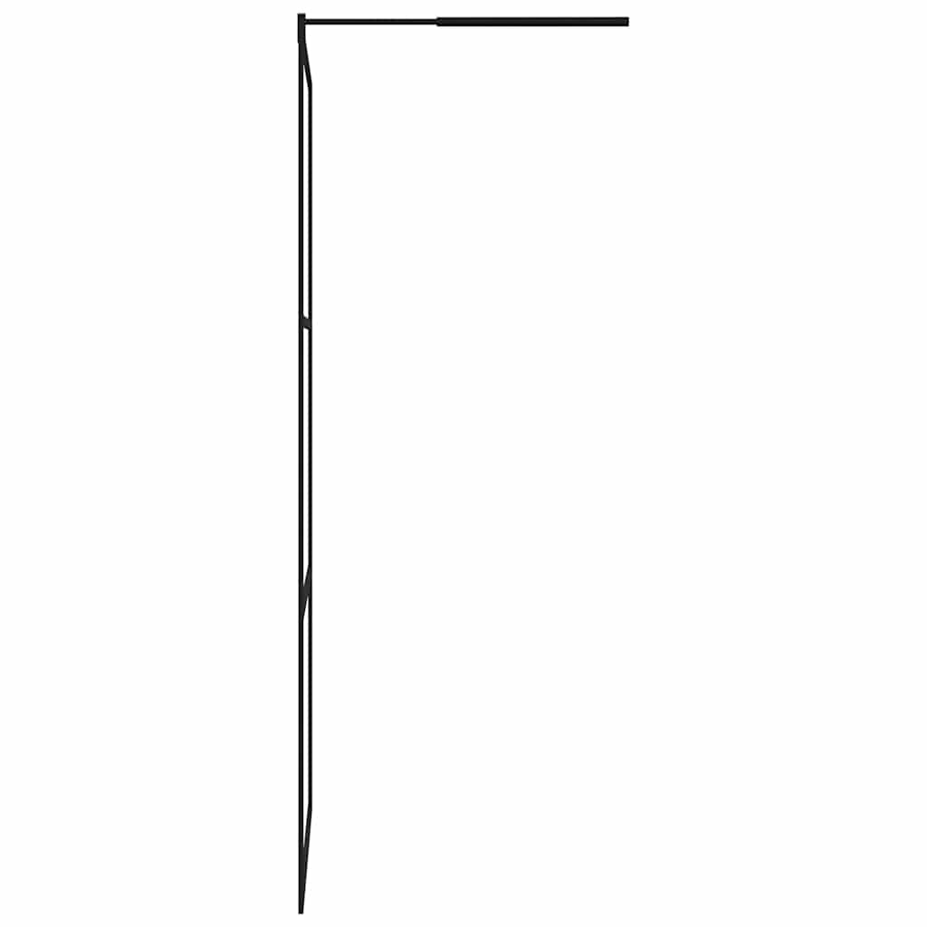 Inloopdouchewand transparant 115x195 cm ESG-glas zwart is nu te koop bij PeponiXL, paradijselijk wonen!