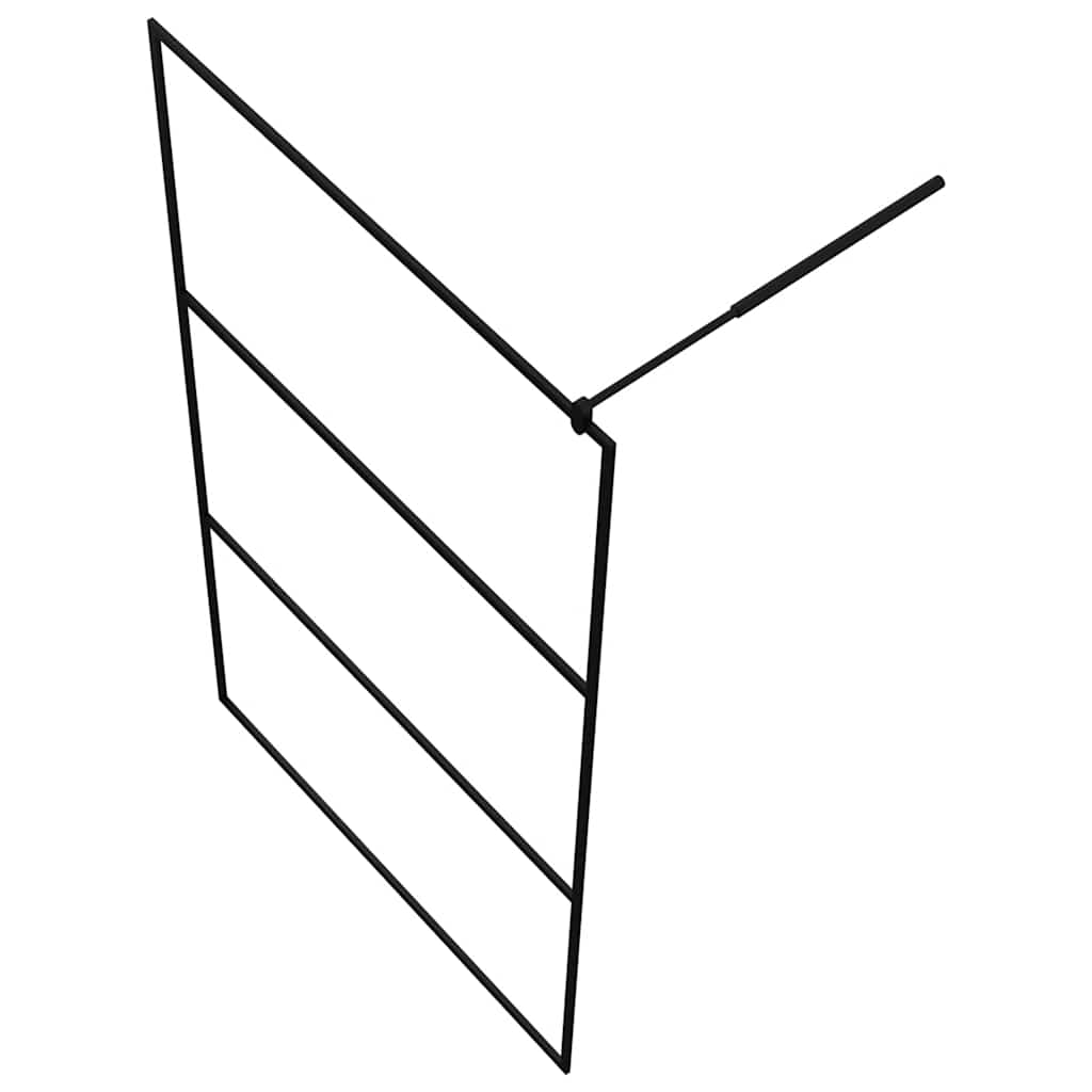 Inloopdouchewand transparant 115x195 cm ESG-glas zwart is nu te koop bij PeponiXL, paradijselijk wonen!