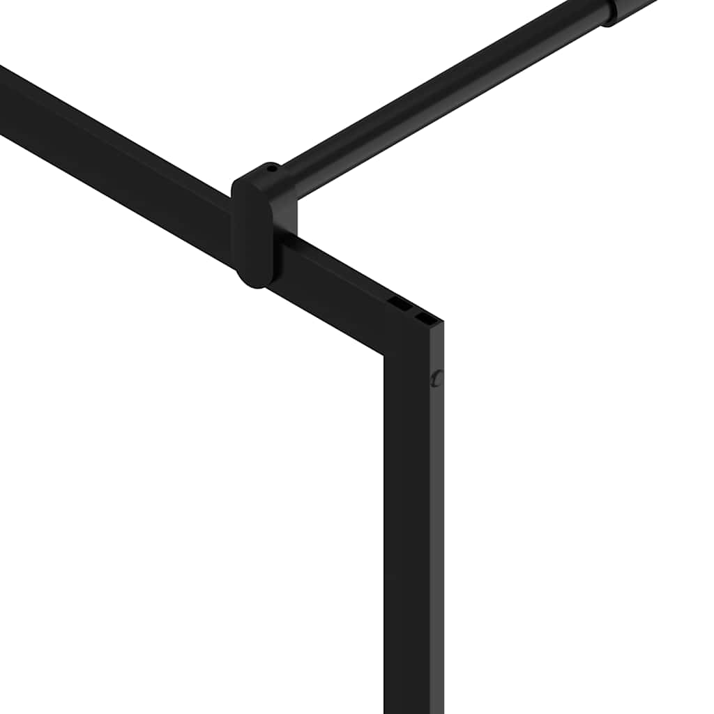 Inloopdouchewand transparant 115x195 cm ESG-glas zwart is nu te koop bij PeponiXL, paradijselijk wonen!