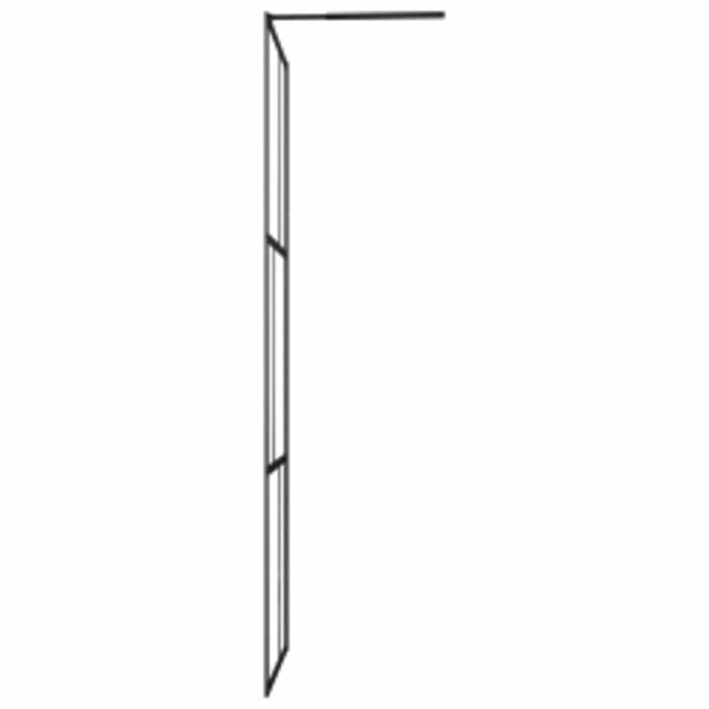 Inloopdouchewand 115x195 cm gehard glas zwart is nu te koop bij PeponiXL, paradijselijk wonen!