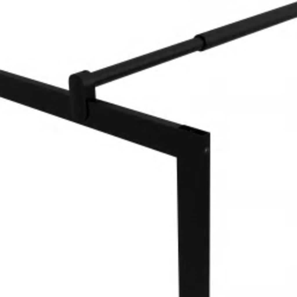 Inloopdouchewand 115x195 cm gehard glas zwart is nu te koop bij PeponiXL, paradijselijk wonen!