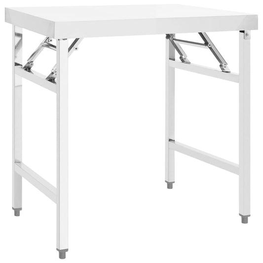 Keukenwerktafel inklapbaar 85x60x80 cm roestvrij staal is nu te koop bij PeponiXL, paradijselijk wonen!