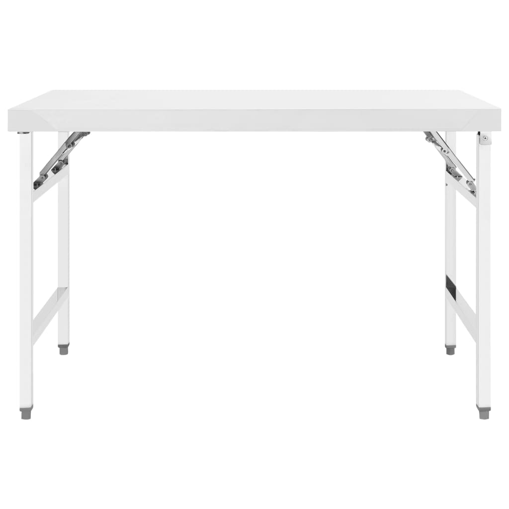 Keukenwerktafel inklapbaar 120x60x80 cm roestvrij staal is nu te koop bij PeponiXL, paradijselijk wonen!