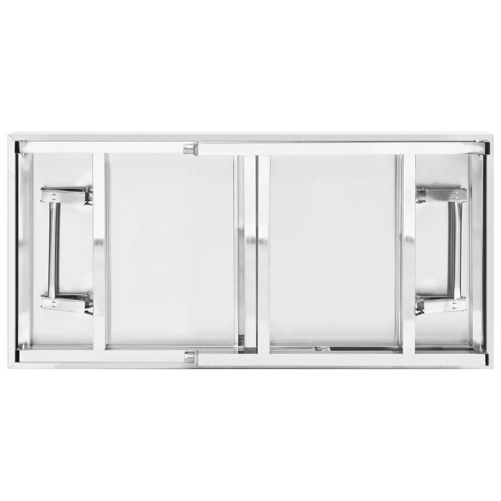 Keukenwerktafel inklapbaar 120x60x80 cm roestvrij staal is nu te koop bij PeponiXL, paradijselijk wonen!
