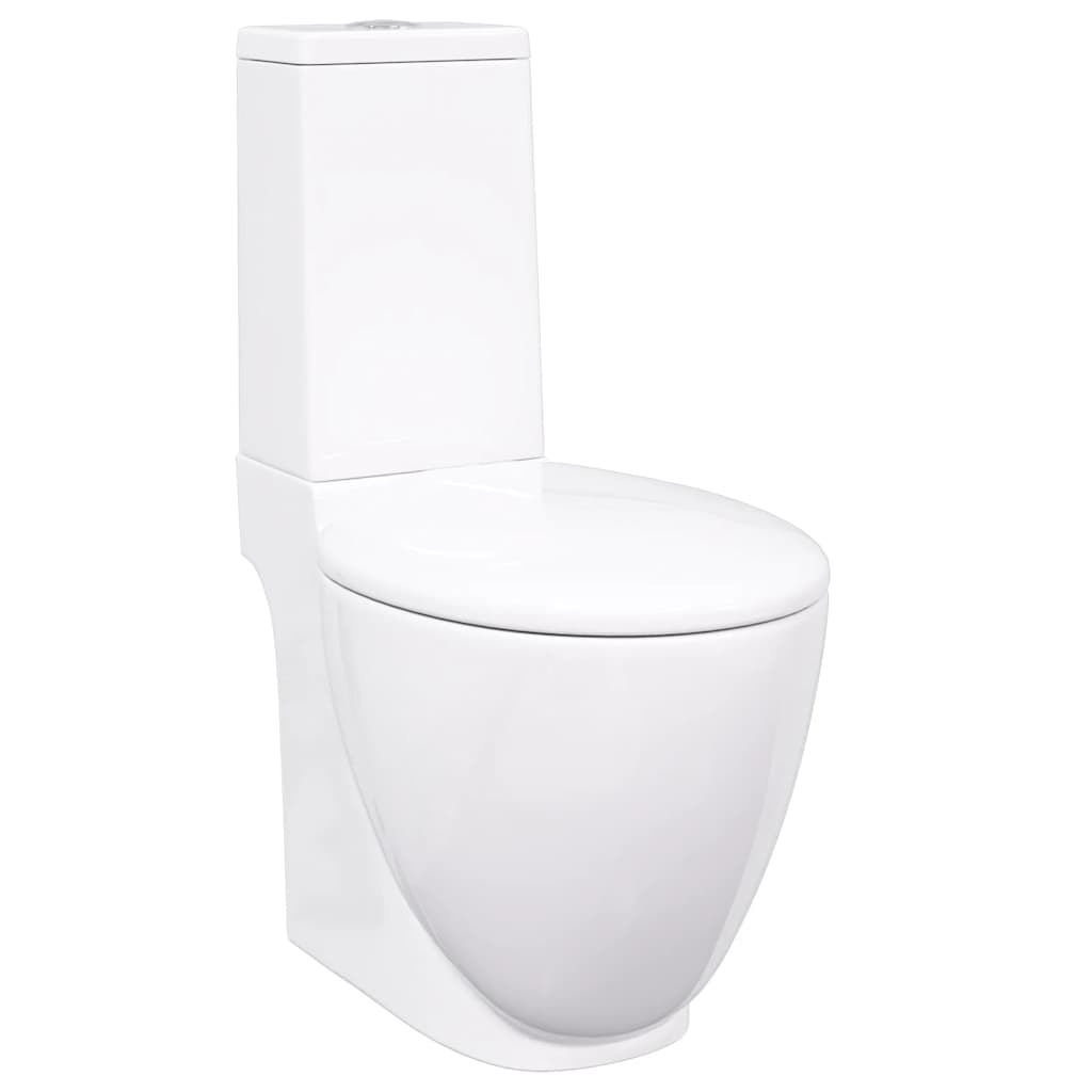 Toilet rond afvoer onder keramiek wit is nu te koop bij PeponiXL, paradijselijk wonen!