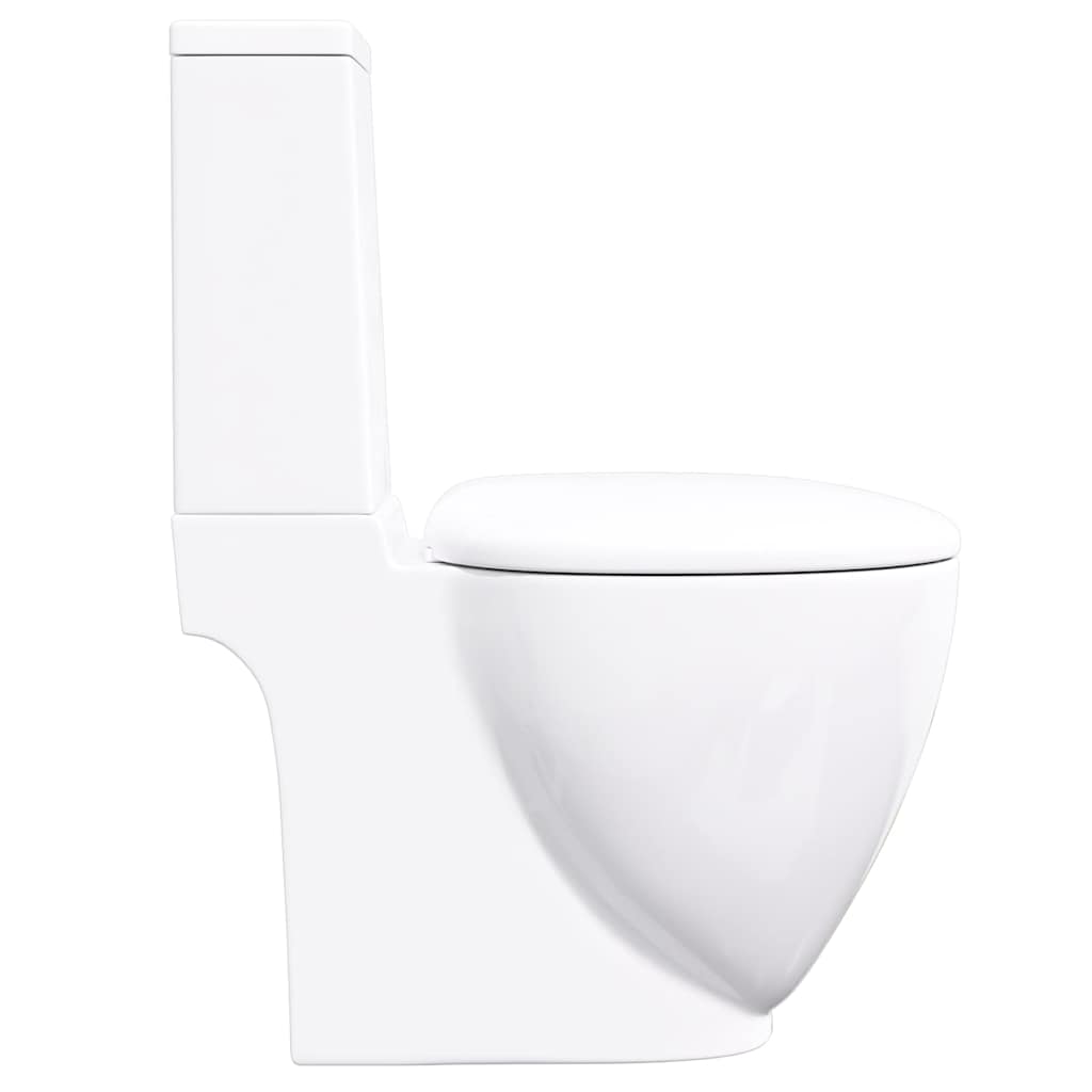 Toilet rond afvoer onder keramiek wit is nu te koop bij PeponiXL, paradijselijk wonen!