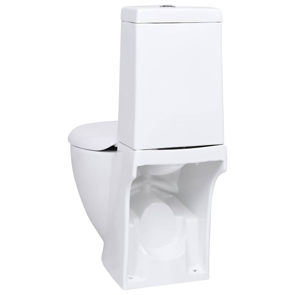 Toilet rond afvoer onder keramiek wit is nu te koop bij PeponiXL, paradijselijk wonen!