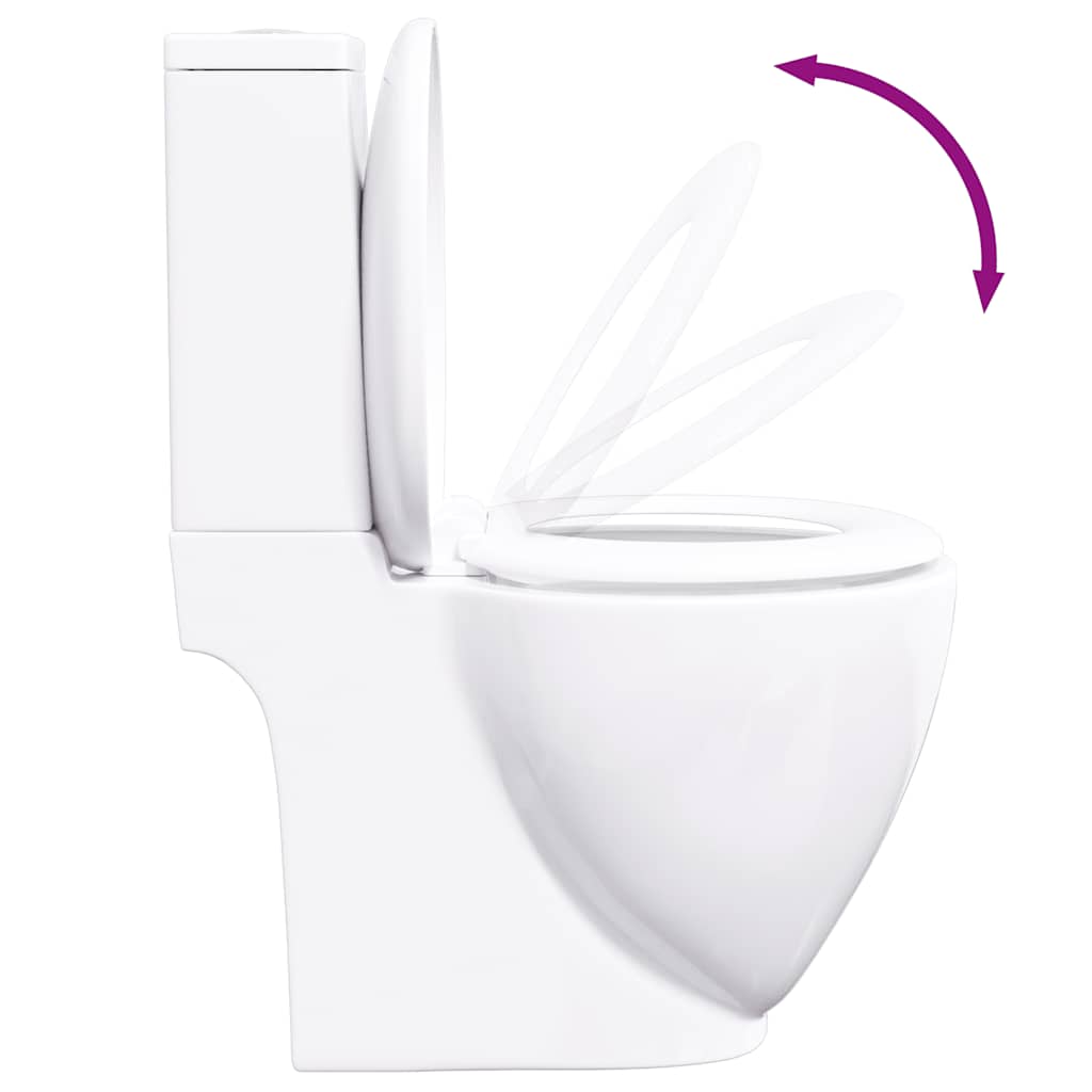 Toilet rond afvoer onder keramiek wit is nu te koop bij PeponiXL, paradijselijk wonen!