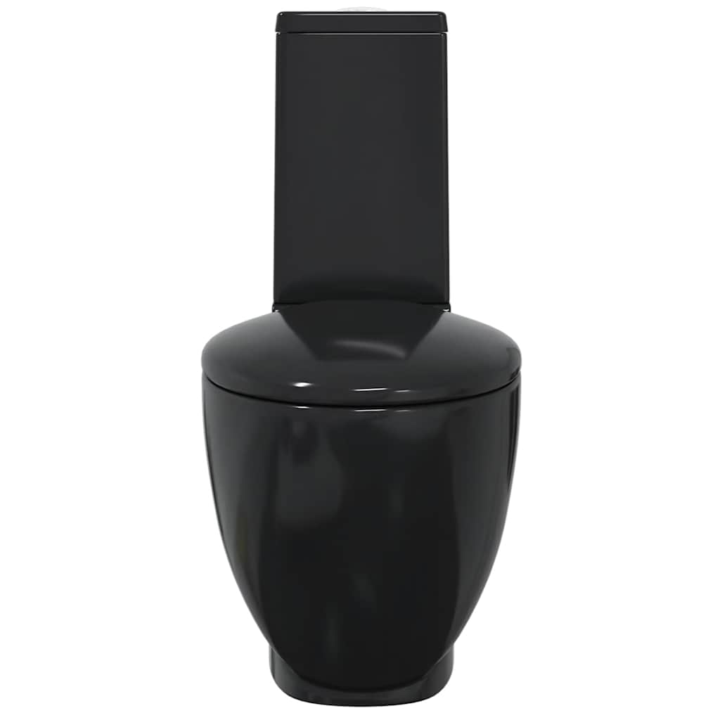 Toilet rond afvoer onder keramiek zwart is nu te koop bij PeponiXL, paradijselijk wonen!