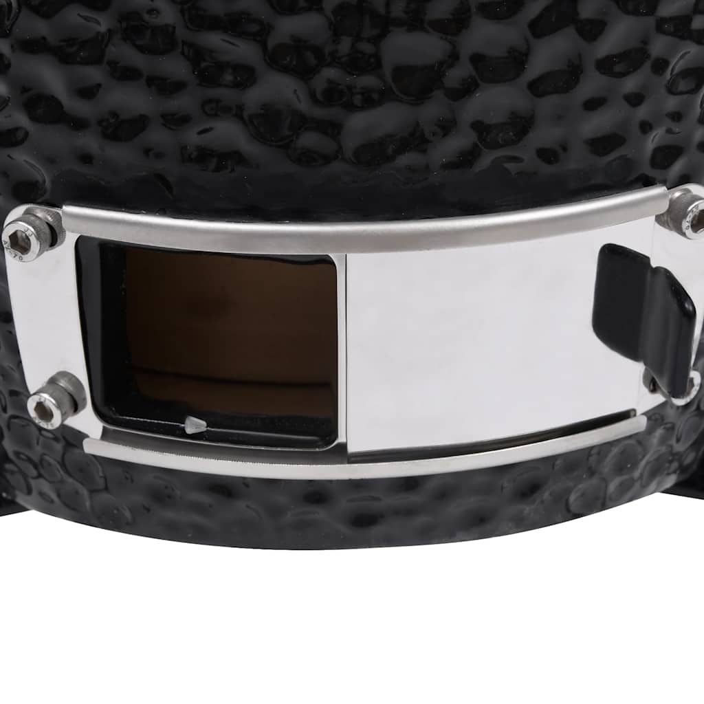 Kamado barbecue 2-in-1 56 cm keramiek zwart is nu te koop bij PeponiXL, paradijselijk wonen!