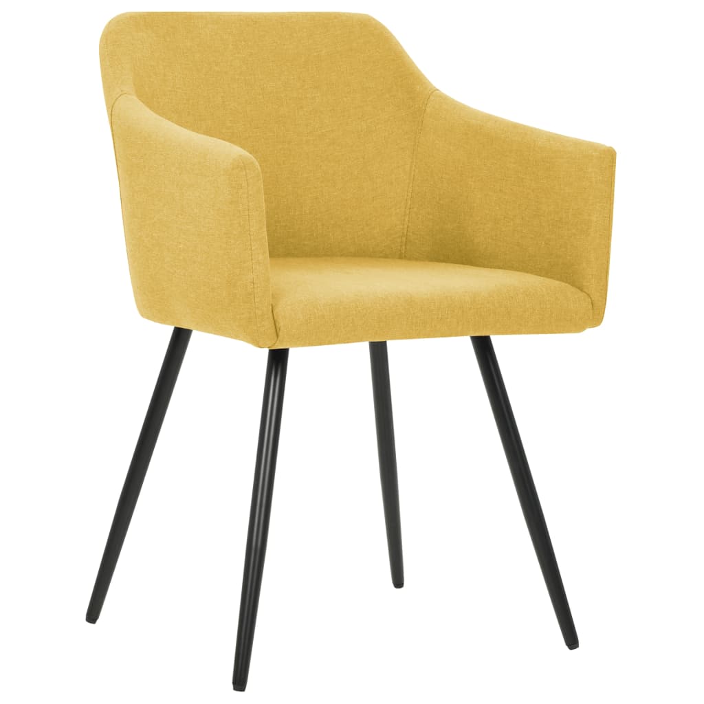 Eetkamerstoelen 4 st stof geel is nu te koop bij PeponiXL, paradijselijk wonen!