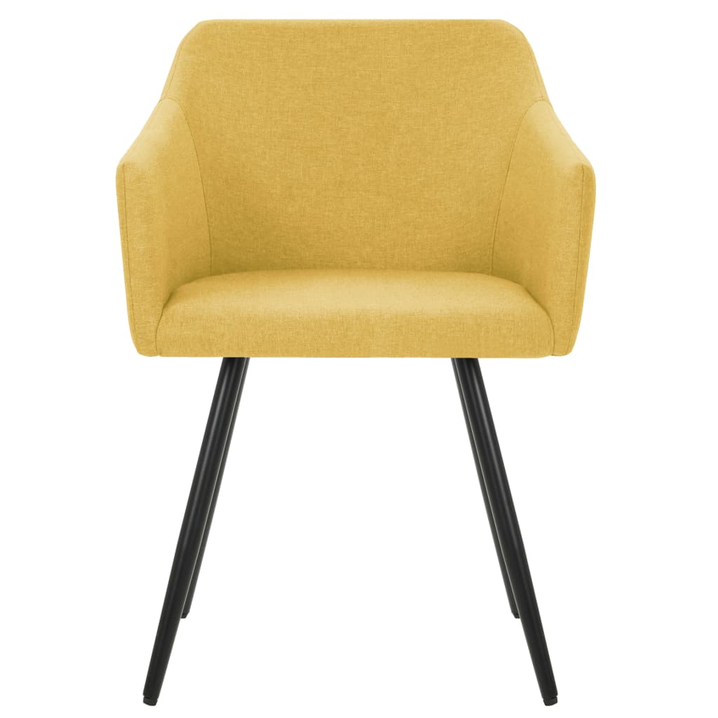 Eetkamerstoelen 4 st stof geel is nu te koop bij PeponiXL, paradijselijk wonen!