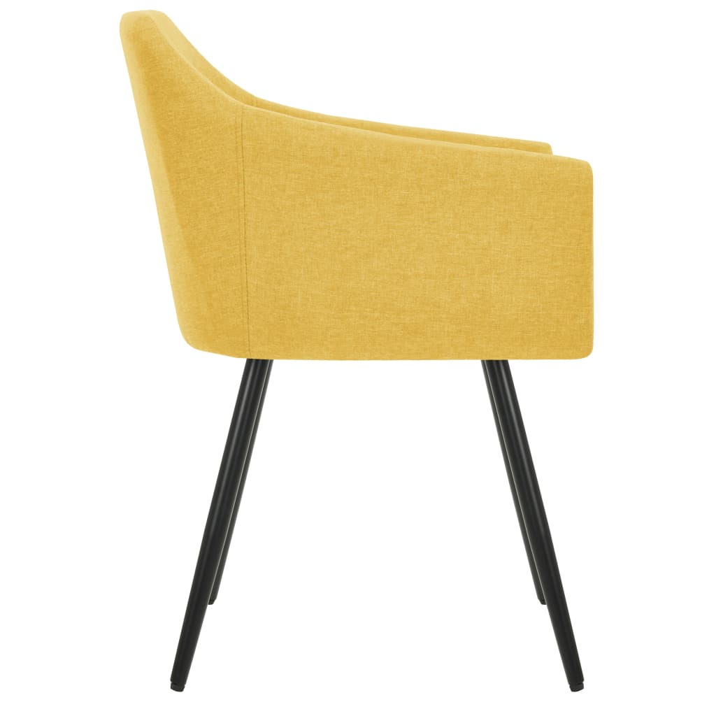 Eetkamerstoelen 4 st stof geel is nu te koop bij PeponiXL, paradijselijk wonen!