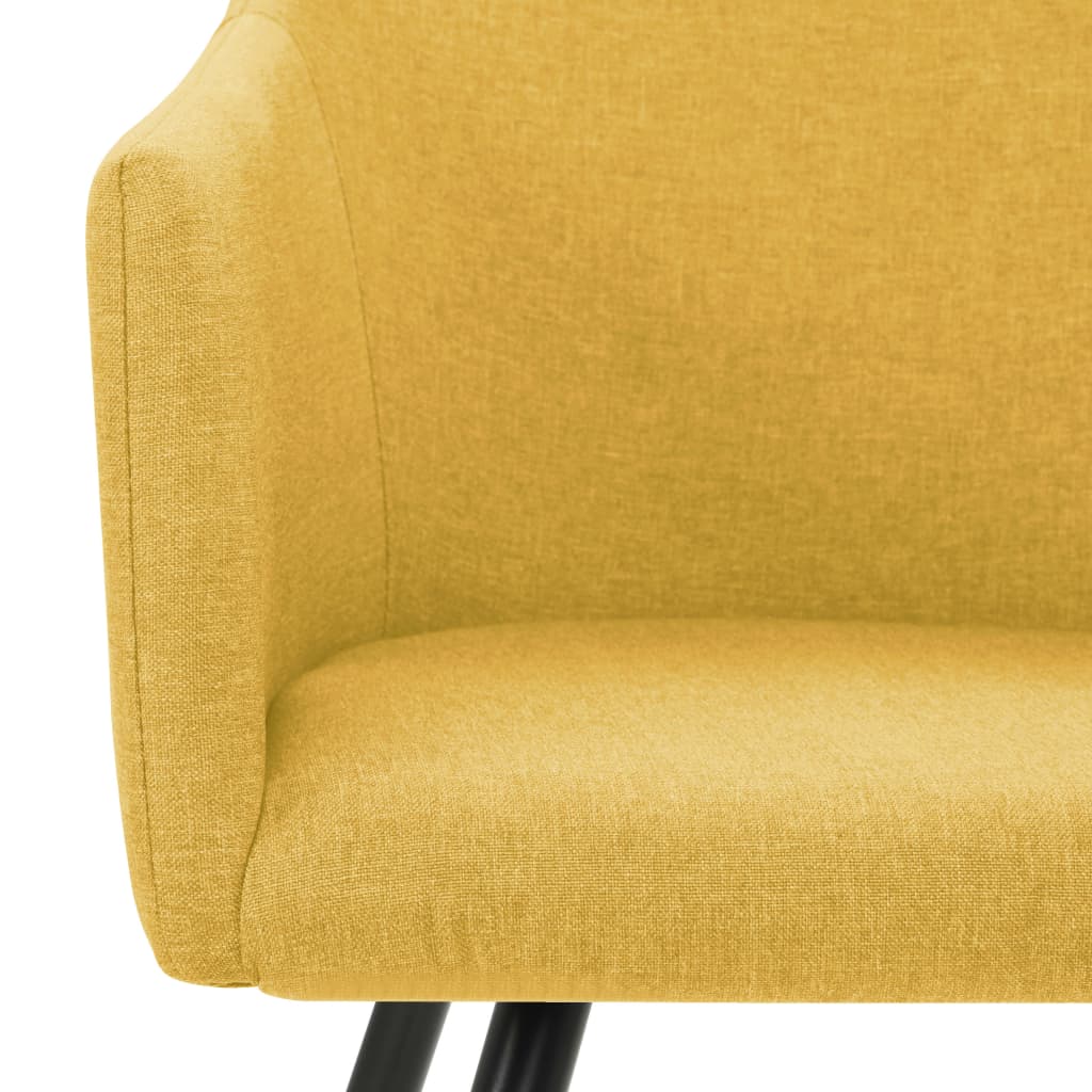 Eetkamerstoelen 4 st stof geel is nu te koop bij PeponiXL, paradijselijk wonen!