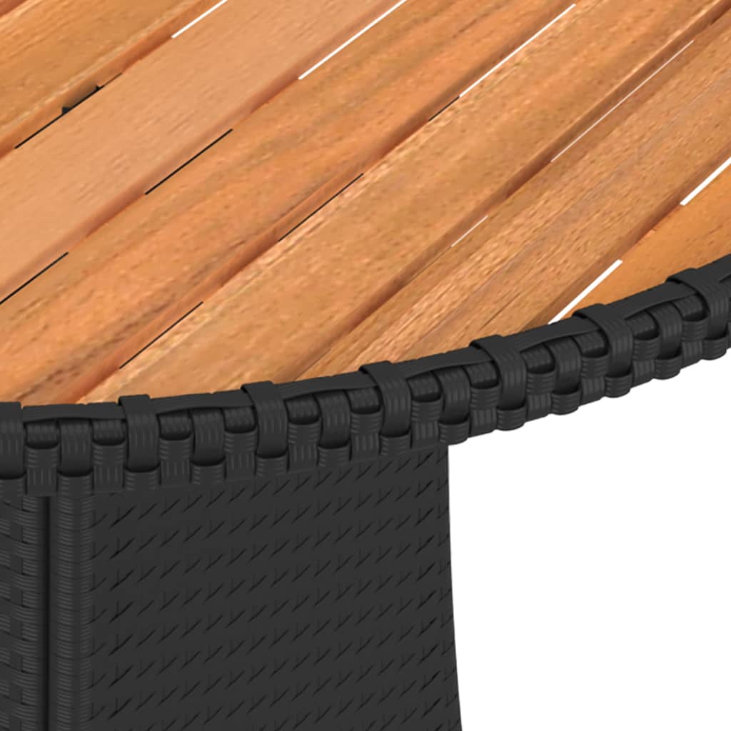 7-delige Loungeset met kussens poly rattan zwart is nu te koop bij PeponiXL, paradijselijk wonen!
