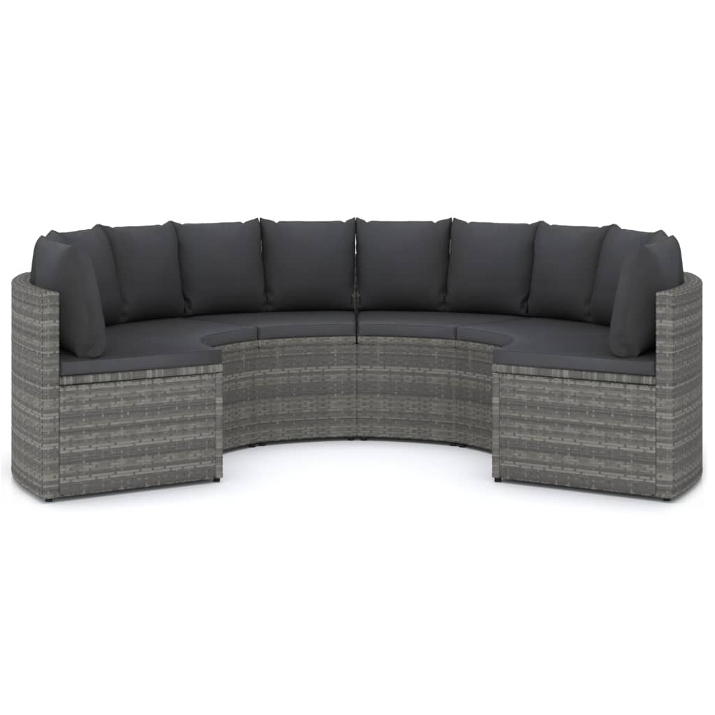 6-delige Loungeset met kussens poly rattan grijs is nu te koop bij PeponiXL, paradijselijk wonen!