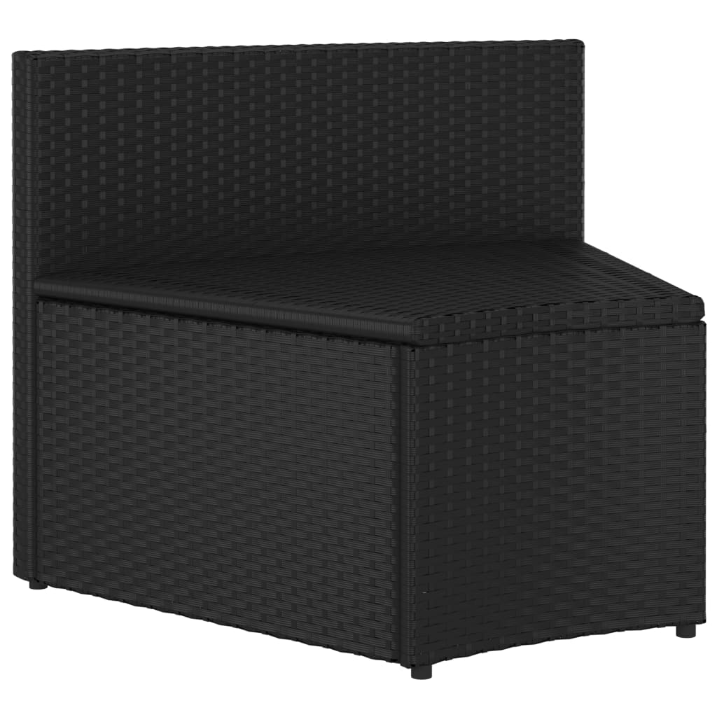 9-delige Loungeset met kussens poly rattan zwart is nu te koop bij PeponiXL, paradijselijk wonen!