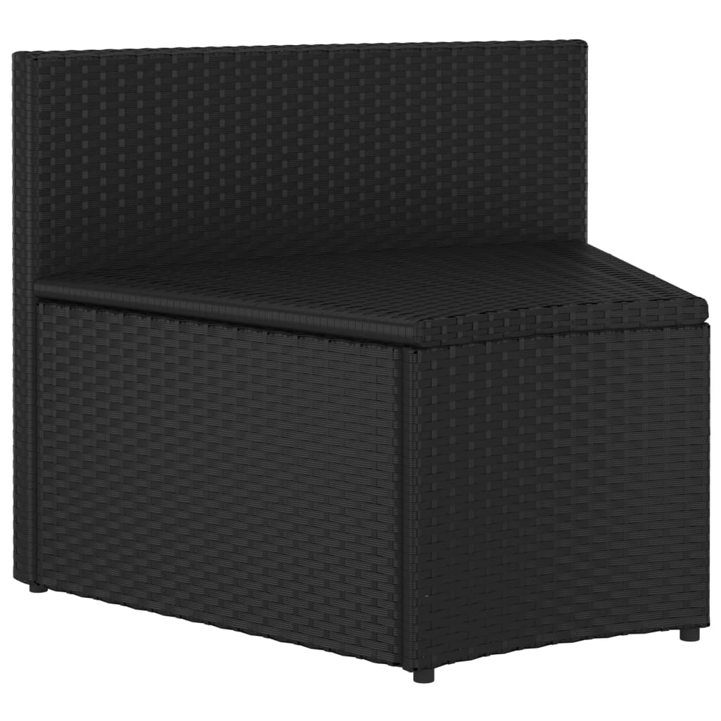 8-delige Loungeset met kussens poly rattan zwart is nu te koop bij PeponiXL, paradijselijk wonen!
