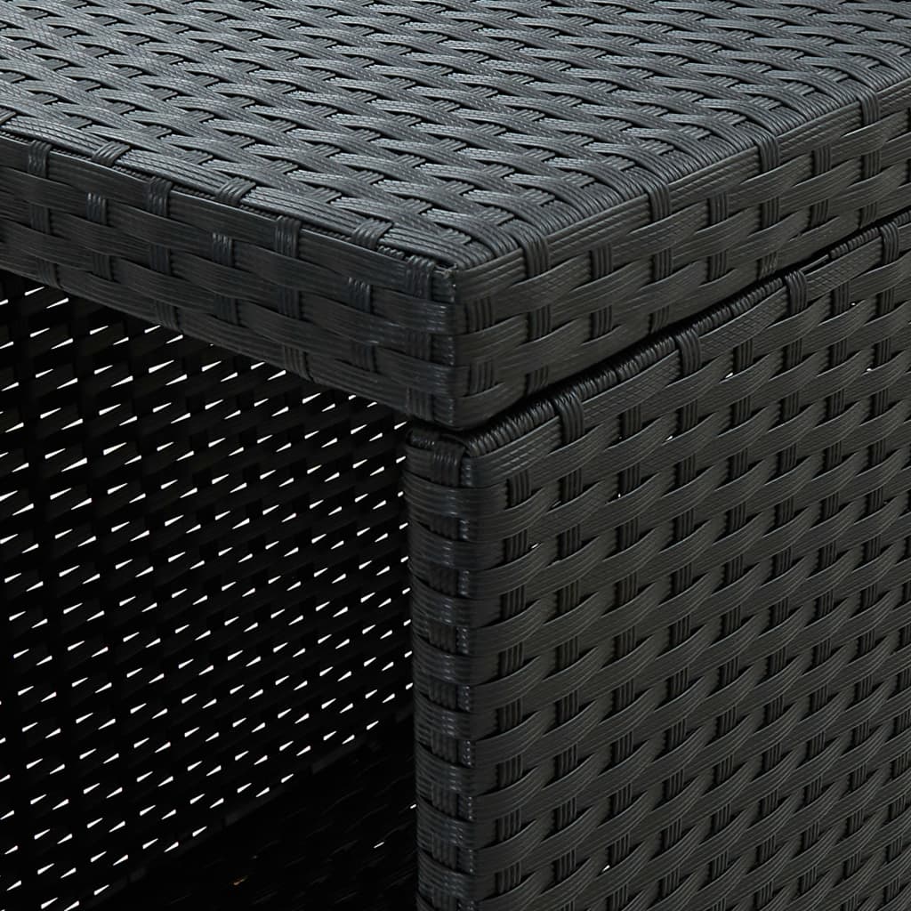 5-delige Tuinbarset met kussens poly rattan zwart is nu te koop bij PeponiXL, paradijselijk wonen!