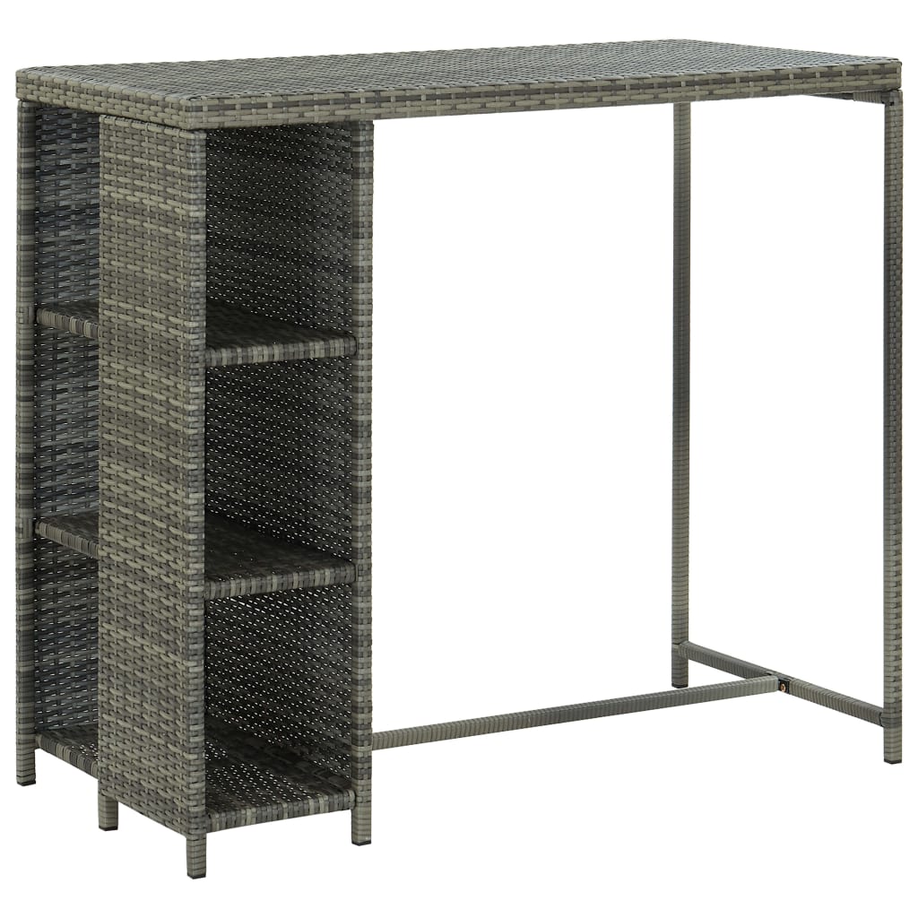 5-delige Tuinbarset met kussens poly rattan grijs is nu te koop bij PeponiXL, paradijselijk wonen!