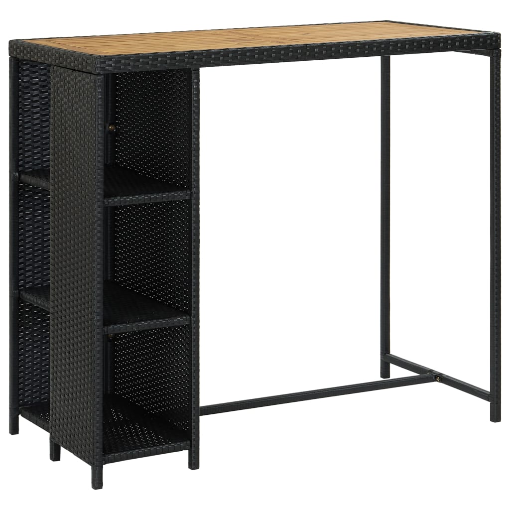 5-delige Tuinbarset met kussens poly rattan zwart is nu te koop bij PeponiXL, paradijselijk wonen!