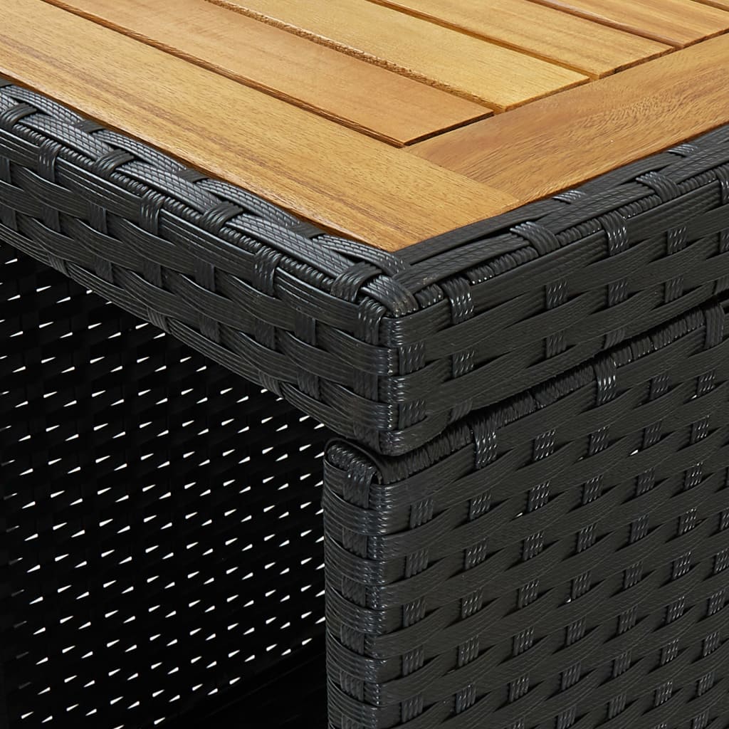 5-delige Tuinbarset met kussens poly rattan zwart is nu te koop bij PeponiXL, paradijselijk wonen!