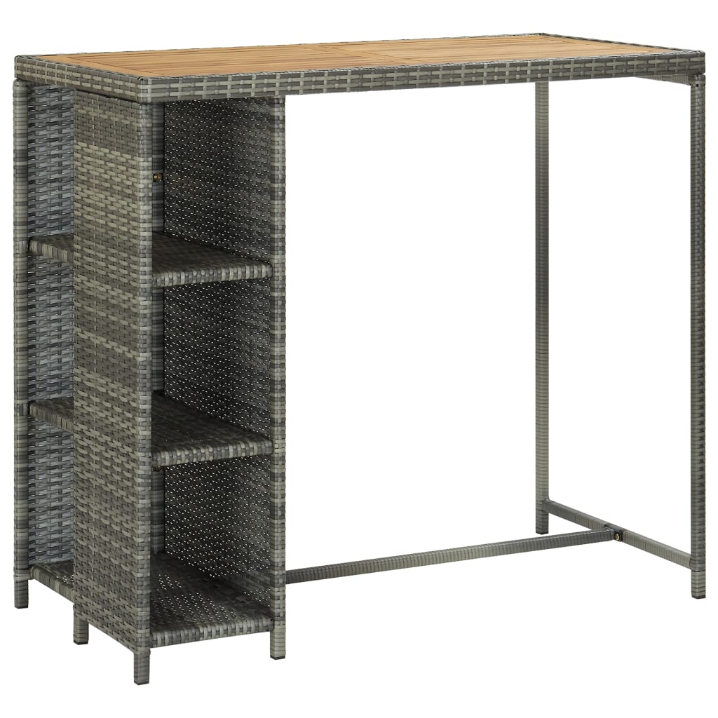 5-delige Tuinbarset met kussens poly rattan grijs is nu te koop bij PeponiXL, paradijselijk wonen!