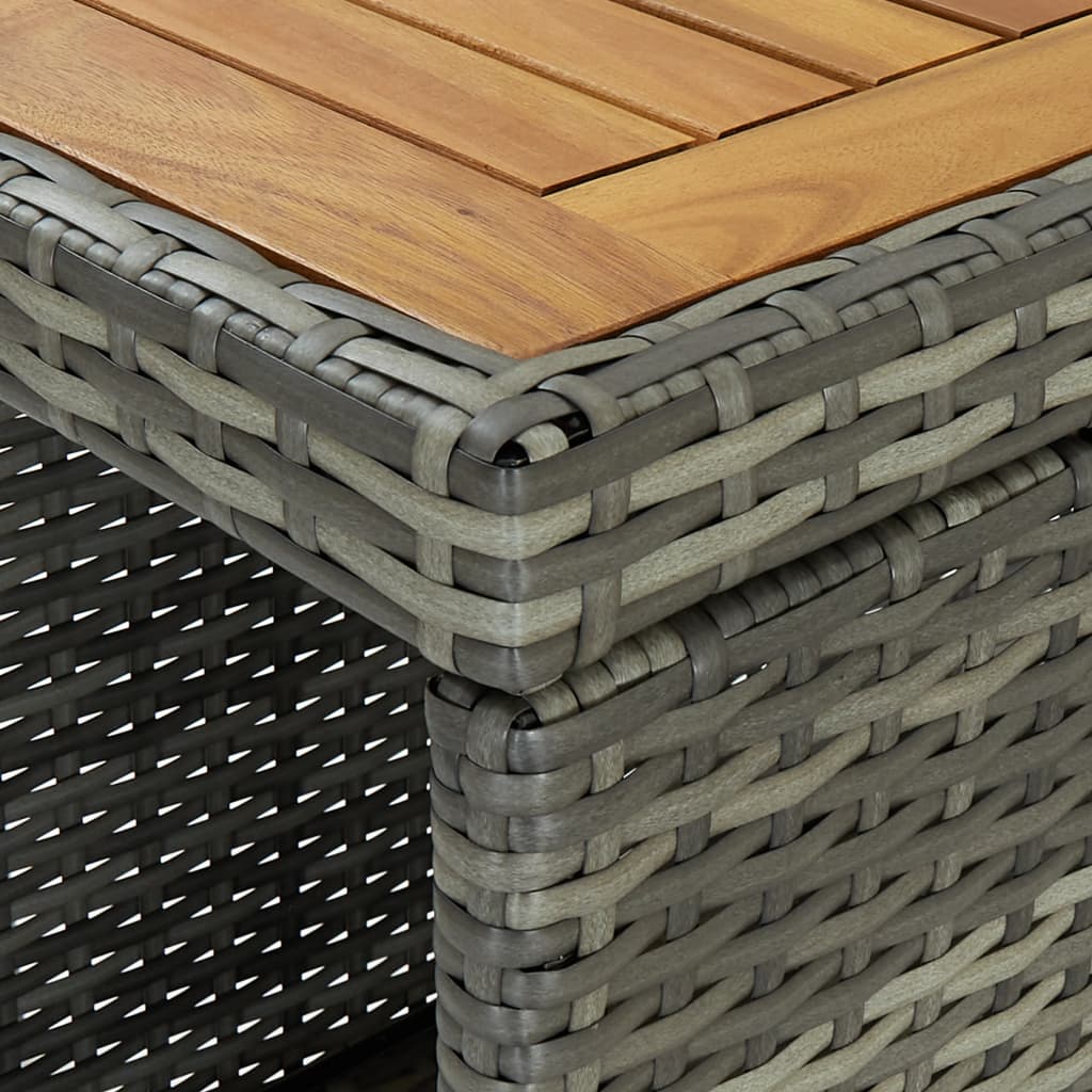 5-delige Tuinbarset met kussens poly rattan grijs is nu te koop bij PeponiXL, paradijselijk wonen!