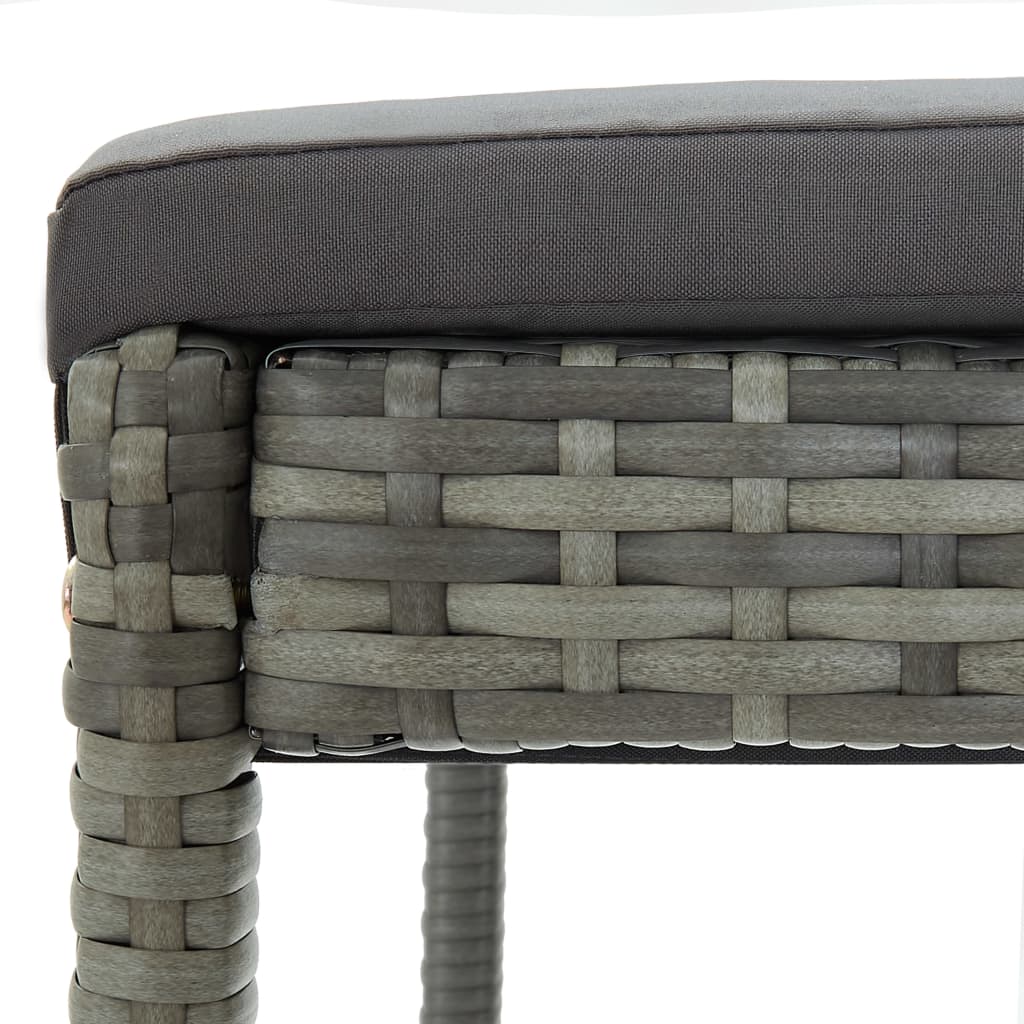 5-delige Tuinbarset met kussens poly rattan grijs is nu te koop bij PeponiXL, paradijselijk wonen!
