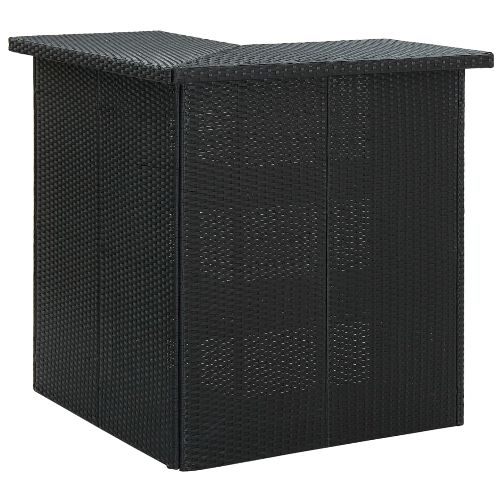 4-delige Tuinbarset met kussens poly rattan zwart is nu te koop bij PeponiXL, paradijselijk wonen!