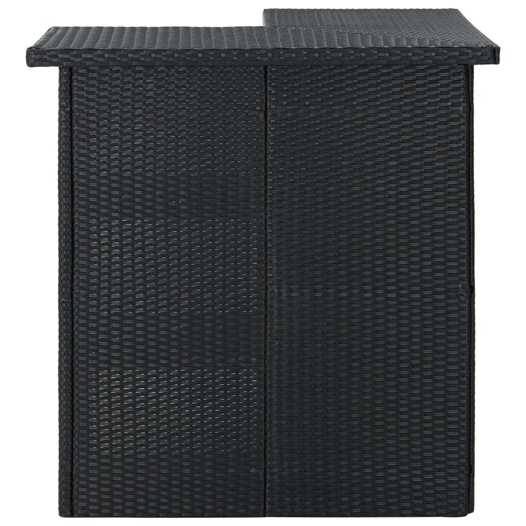 4-delige Tuinbarset met kussens poly rattan zwart is nu te koop bij PeponiXL, paradijselijk wonen!