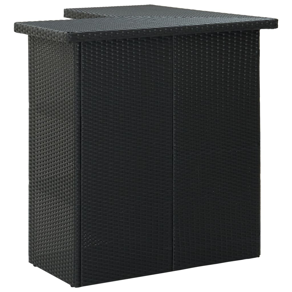 4-delige Tuinbarset met kussens poly rattan zwart is nu te koop bij PeponiXL, paradijselijk wonen!