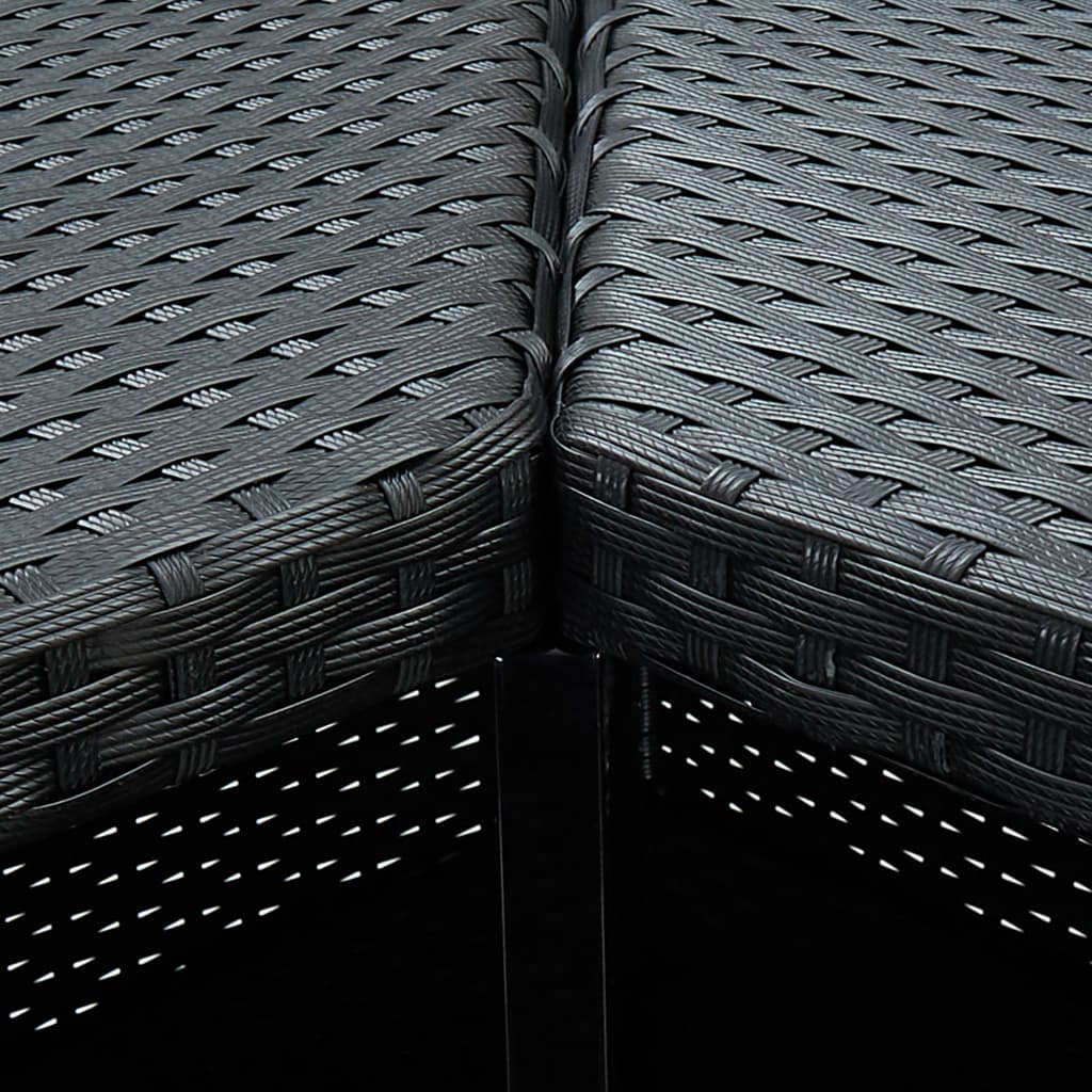 4-delige Tuinbarset met kussens poly rattan zwart is nu te koop bij PeponiXL, paradijselijk wonen!