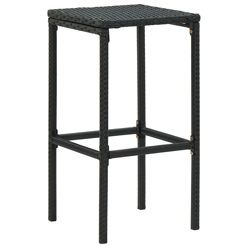 4-delige Tuinbarset met kussens poly rattan zwart is nu te koop bij PeponiXL, paradijselijk wonen!
