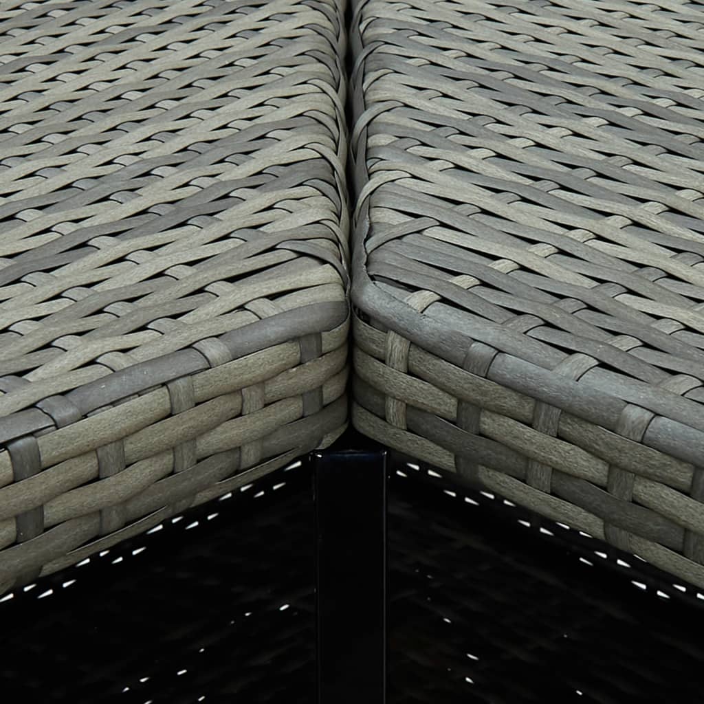 4-delige Tuinbarset met kussens poly rattan grijs is nu te koop bij PeponiXL, paradijselijk wonen!