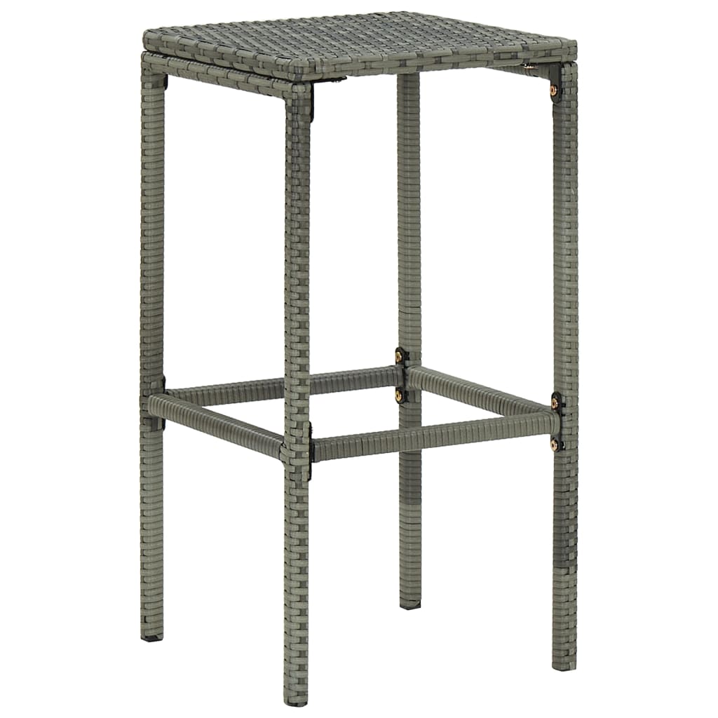 4-delige Tuinbarset met kussens poly rattan grijs is nu te koop bij PeponiXL, paradijselijk wonen!