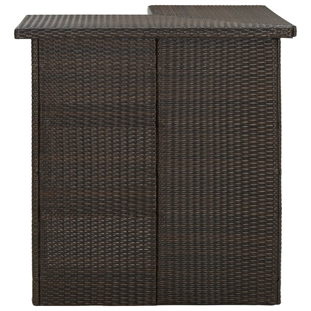 8-delige Tuinbarset met kussens poly rattan bruin is nu te koop bij PeponiXL, paradijselijk wonen!