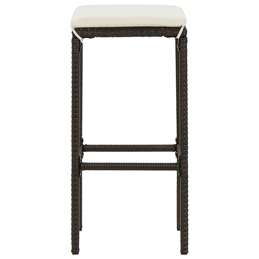 8-delige Tuinbarset met kussens poly rattan bruin is nu te koop bij PeponiXL, paradijselijk wonen!