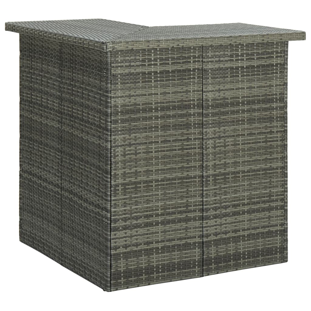 8-delige Tuinbarset met kussens poly rattan grijs is nu te koop bij PeponiXL, paradijselijk wonen!