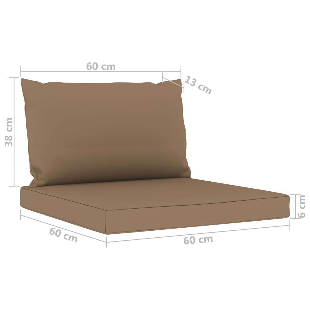 Tuinbank 3-zits met taupe kussens is nu te koop bij PeponiXL, paradijselijk wonen!