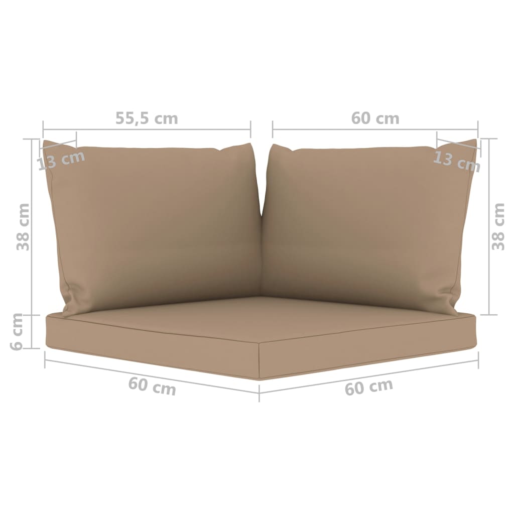 Tuinbank 3-zits met taupe kussens is nu te koop bij PeponiXL, paradijselijk wonen!