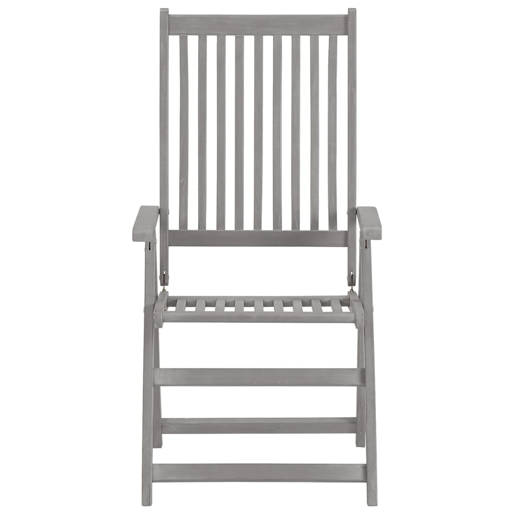 Tuinstoelen 4 st verstelbaar met kussens massief acaciahout is nu te koop bij PeponiXL, paradijselijk wonen!