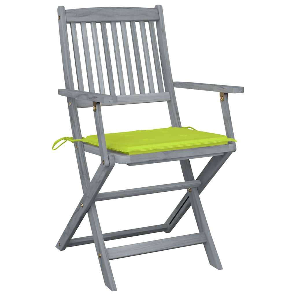 Tuinstoelen 6 st inklapbaar met kussens massief acaciahout is nu te koop bij PeponiXL, paradijselijk wonen!