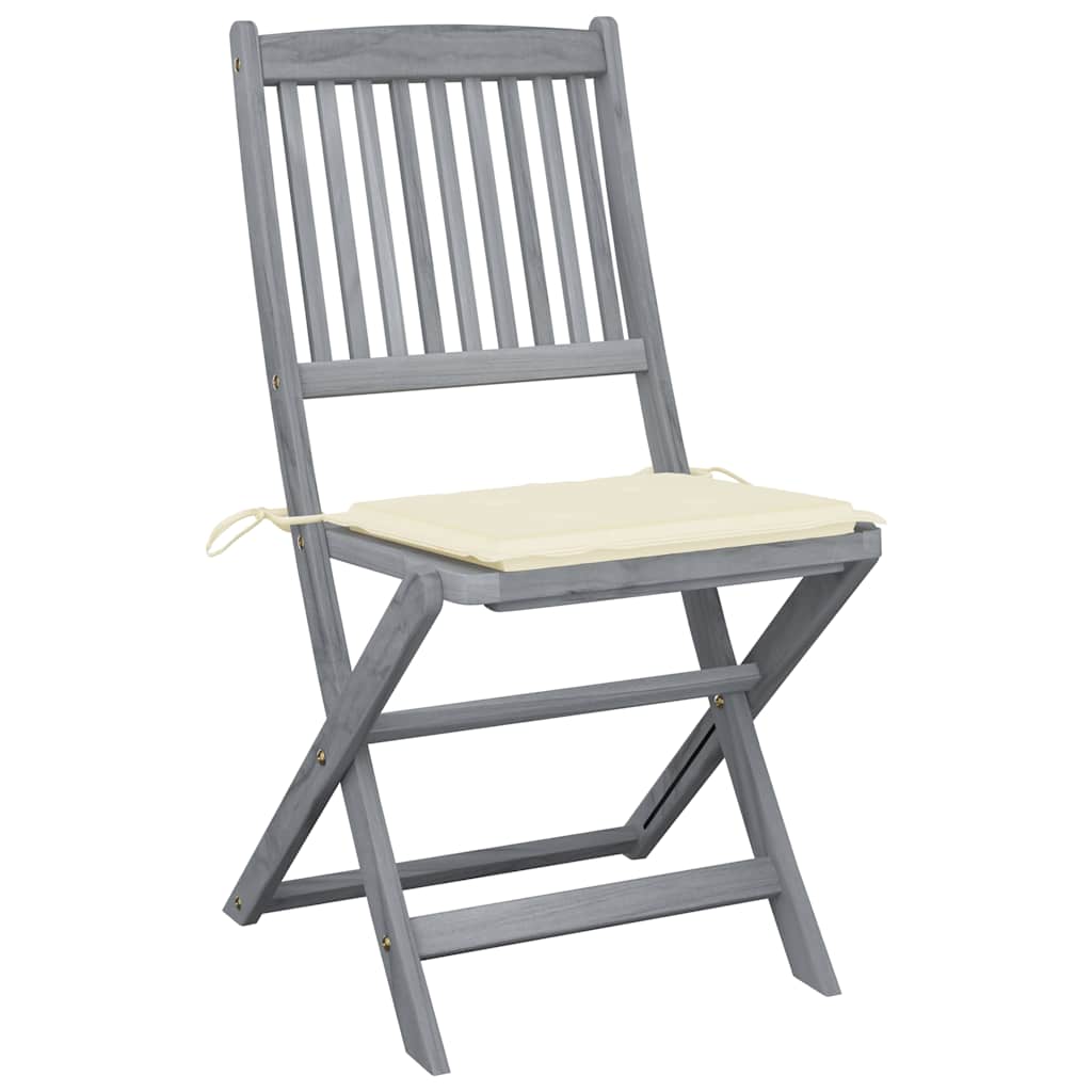 Tuinstoelen 6 st inklapbaar met kussens massief acaciahout is nu te koop bij PeponiXL, paradijselijk wonen!