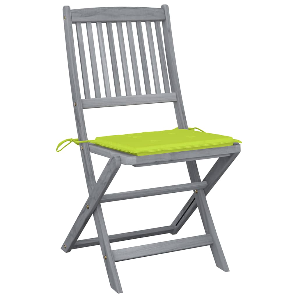 Tuinstoelen 6 st inklapbaar met kussens massief acaciahout is nu te koop bij PeponiXL, paradijselijk wonen!